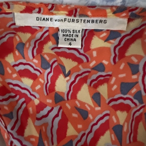 DVF Silk French Girl Dress Tre Femme - Picture 14 of 14